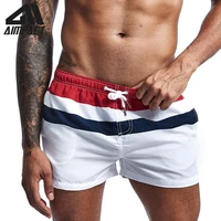 2019 fashion new mens board shorts fast dry male swim trunks striped casual sport surf beachwear hybird shorts am2212