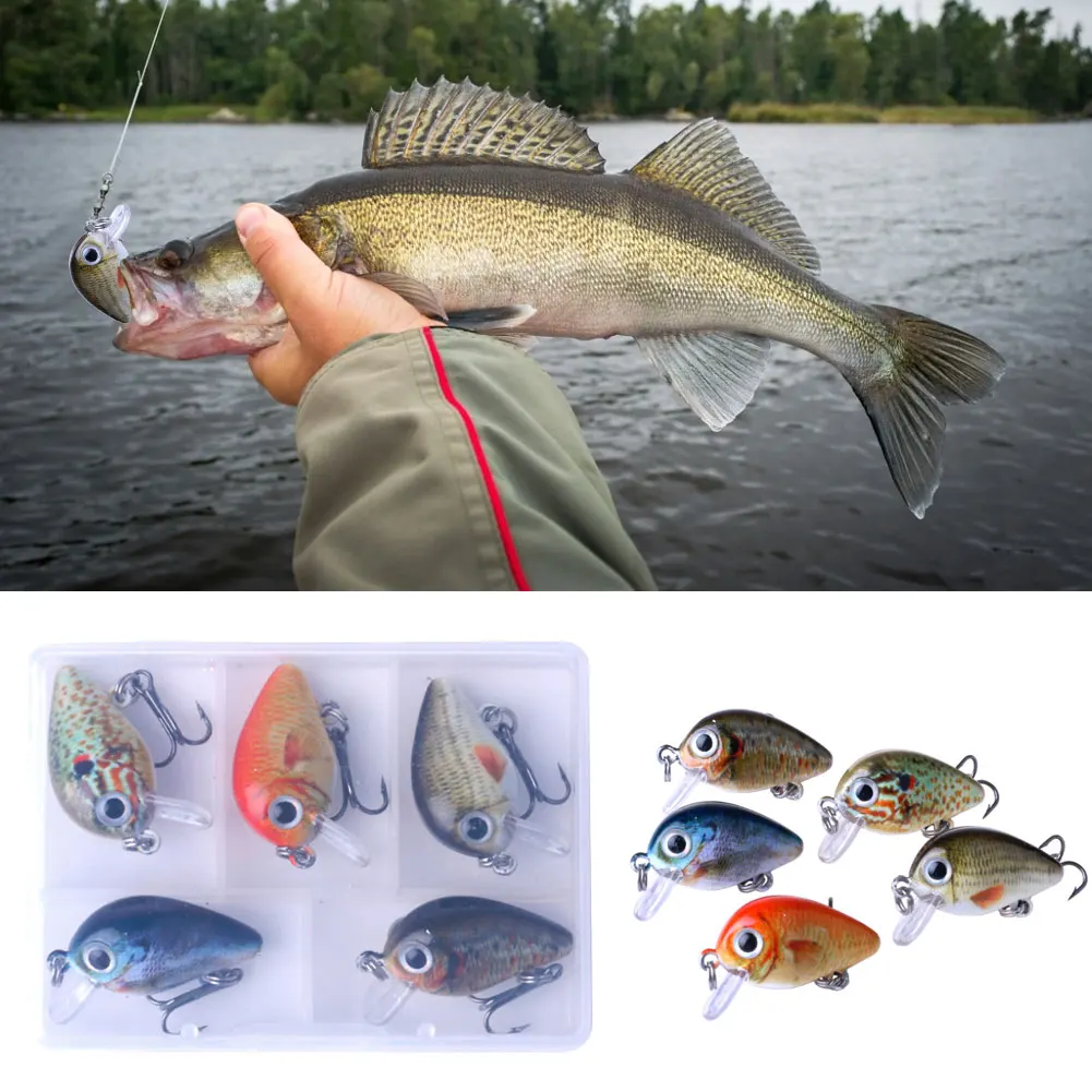 

5pcs/set Bionic Bait Set Luya Set Rock Bait Box Mini Fishing Bait