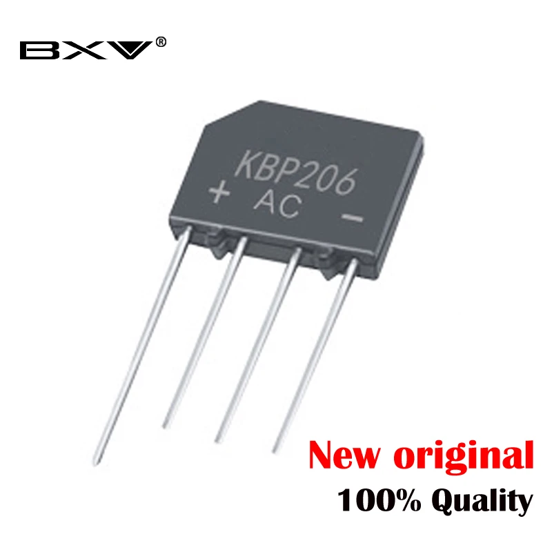 10 шт. KBP206 DIP 4 KBP206G мостовой выпрямитель 2A 600V Новый и оригинальный|Интегральные