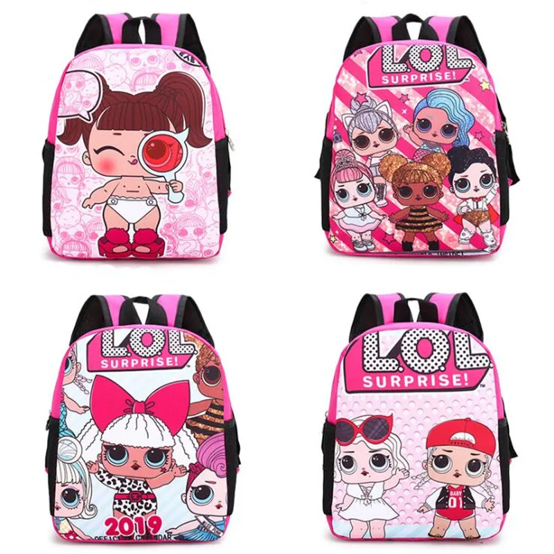

Lol Dolls Original Lol Surprise Print Pattern Kids School Bag Backpack Kindergarten Necessary Children Birthday Gifts Anime Doll