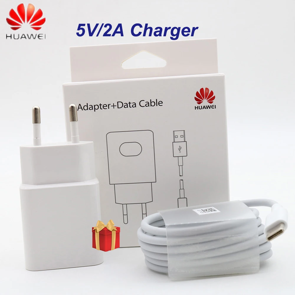 Оригинальное зарядное устройство Huawei 5 В/2 а Tpye c кабель для nova 3i 2i honor 8x 7c p6 p7 p8 p9 p10