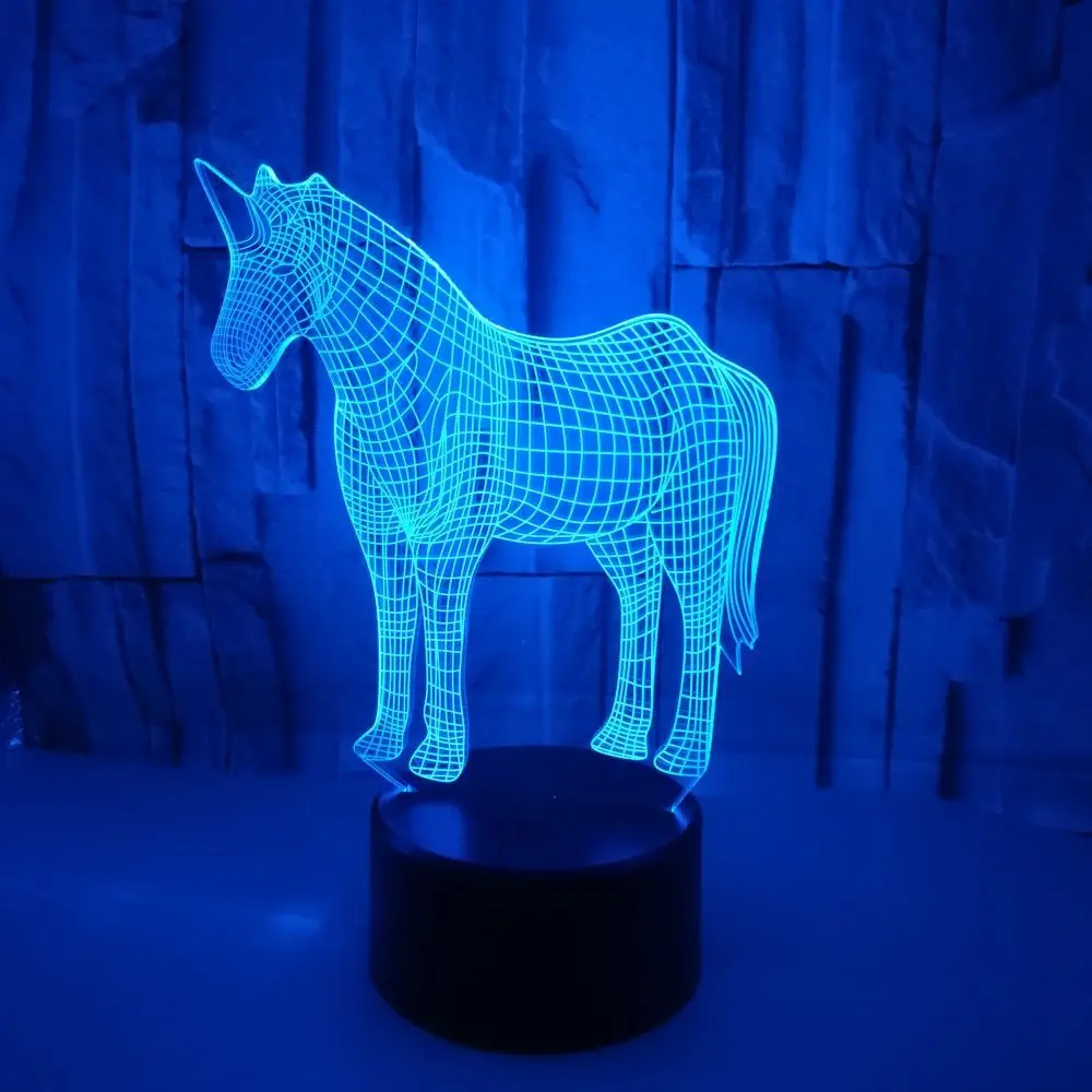 

Unicorn 3D Lamp Illusion Remote Control Colorful Night Light Acrylic Visual LED Table Desk Lamp Birthday Xmas Gift for Girls Kid