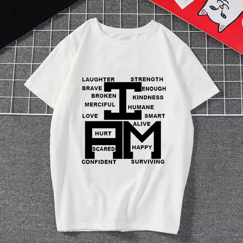 

New Women's Clothing I Am Cool Font DJ Print Harajuku Funny Vintage Vogue Streetwear Tracksuit Personality I Am Free T-shirt