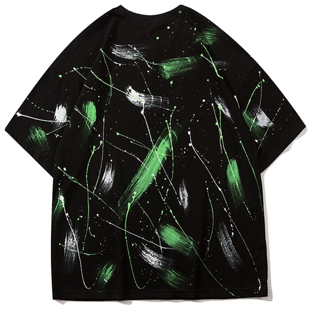 Ручная роспись курить Граффити футболка мужская толстовка хип-хоп Короткие