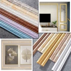 3D пена тиснением угловая линия самоклеящиеся настенные талии Водонепроницаемый Декор стены Стикеры границы боковая полоса