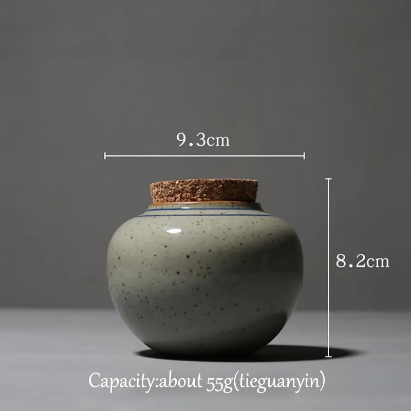 Винтажный керамический чайный Caddy Китайский кунг фу контейнер для хранения чая