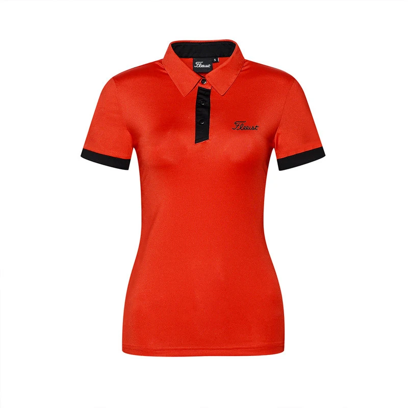 

2021 Ladies Golf T-shirt Fashion Sports Golf Apparel Short Sleeve Shirt Ladies Breathable Polo Shirt