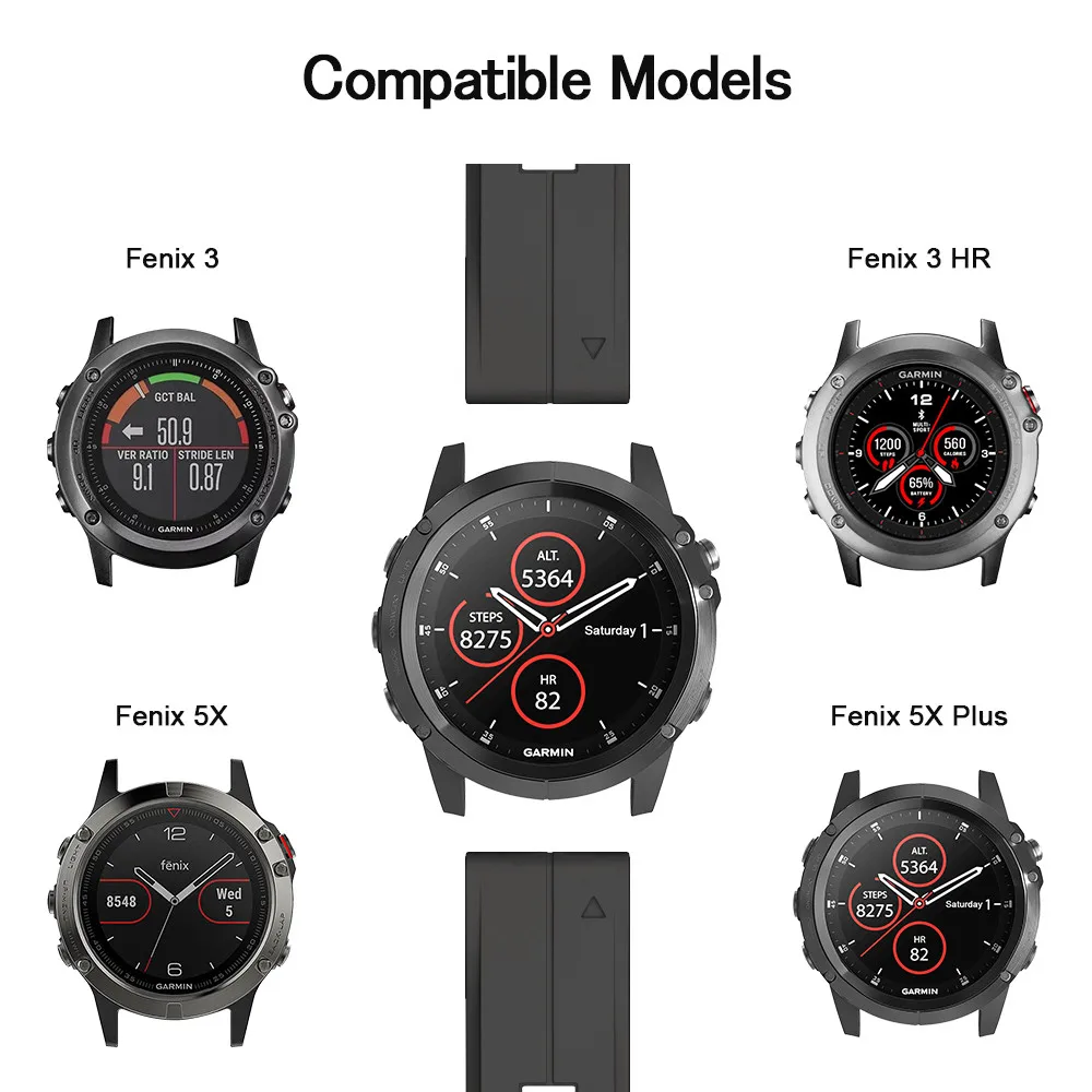 22 мм ширина ремешка для часов Garmin Fenix 5 band силиконовый ремешок с быстроразъемным браслетом для Garmin Fenix 5 Plus forerunner 935