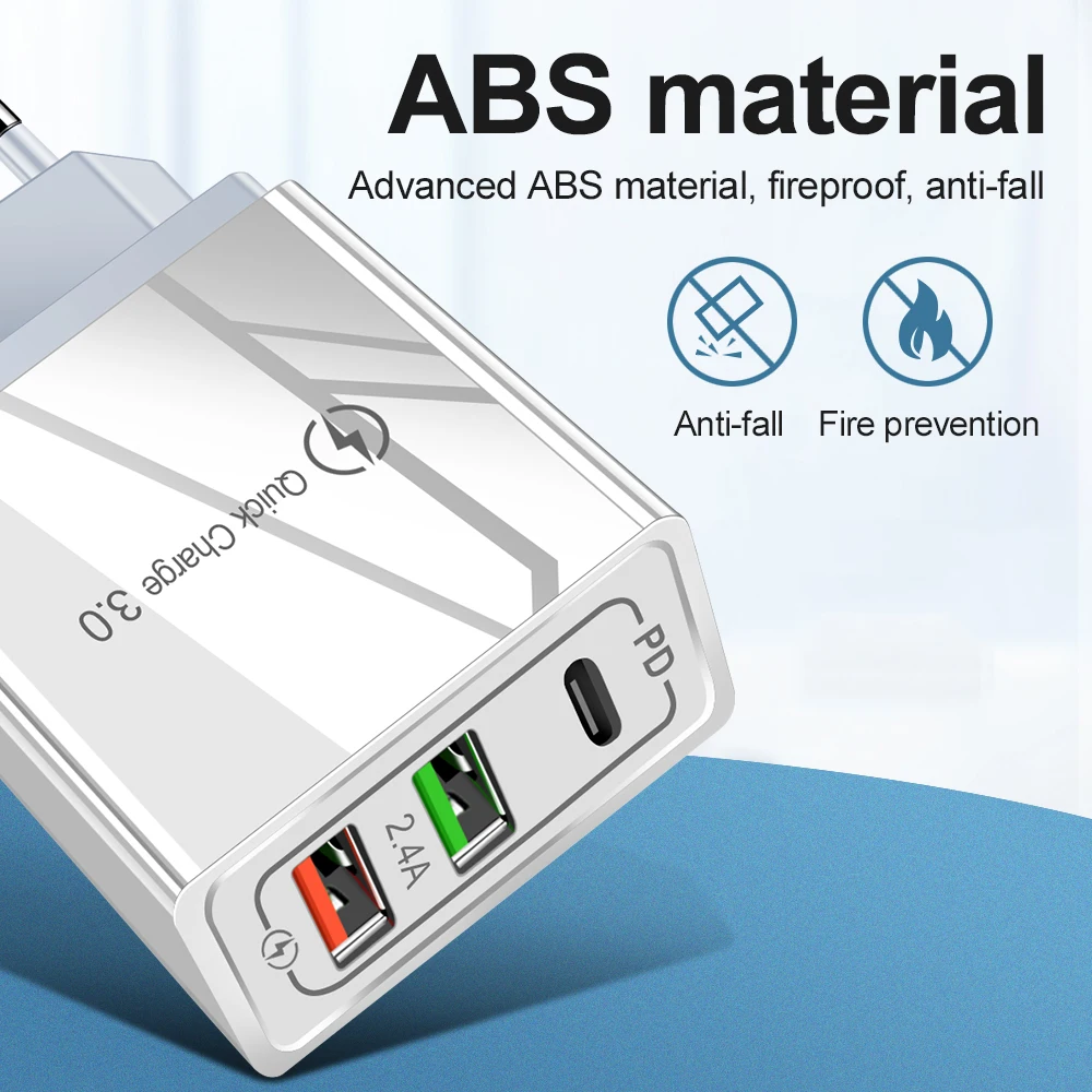36 Вт USB быстрая зарядка 3 0 PD зарядное устройство Быстрая EU US штекер QC3.0 мобильный