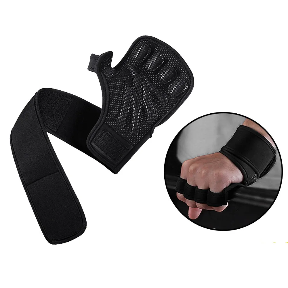 

1 Pair Handguards Black Weight Lifting Pads Gym Fitness Hand Grip Non Slip