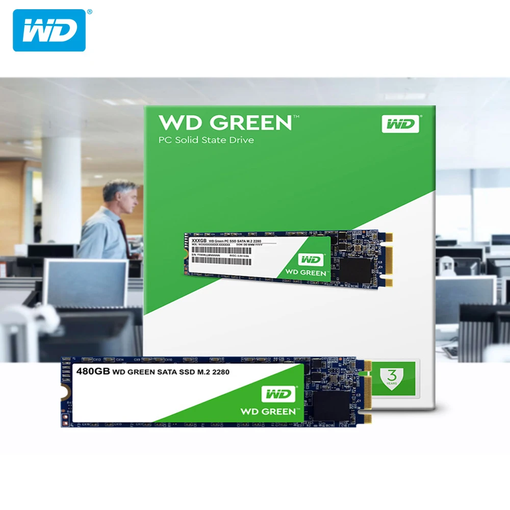 Оригинальный Внутренний твердотельный накопитель Western Digital WD Green SSD 120 ГБ 240 480