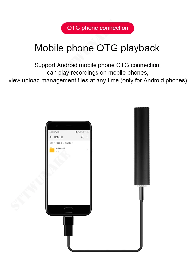 STTWUNAKE диктофон 600 часов записи Магнитный звук диктофон аудио мини usb Профессиональный цифровой микро-накопитель