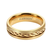 hawson trendy gold color tie ring for men necktie fashion jewelry for men tie ring cufflinks ring gold metal wedding tie ring