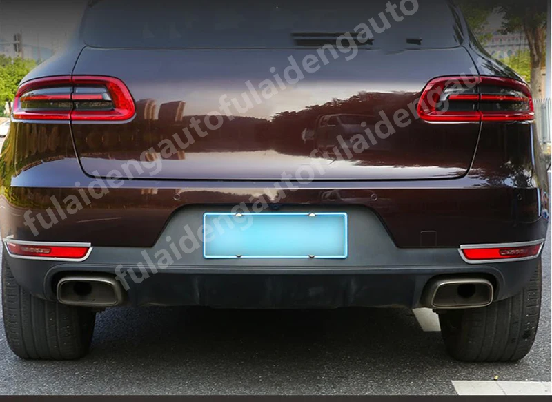 4 предмета для Porsche Macan 2014 2017 нержавеющая сталь автомобиль лампа заднего