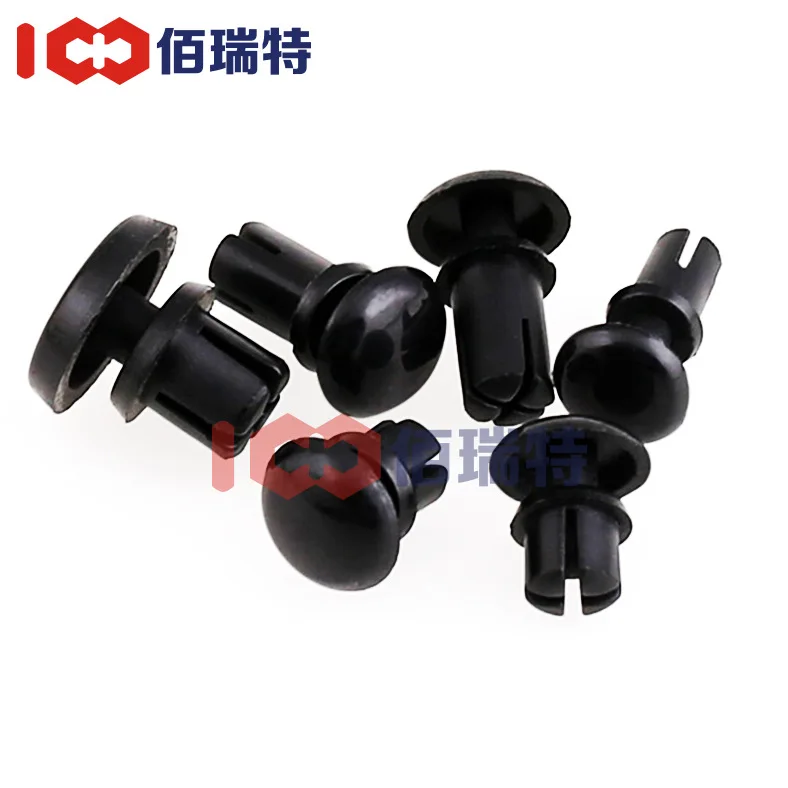 Черные/белые пластиковые заклепки R образные для ПК Заклепки нейлоновые 100