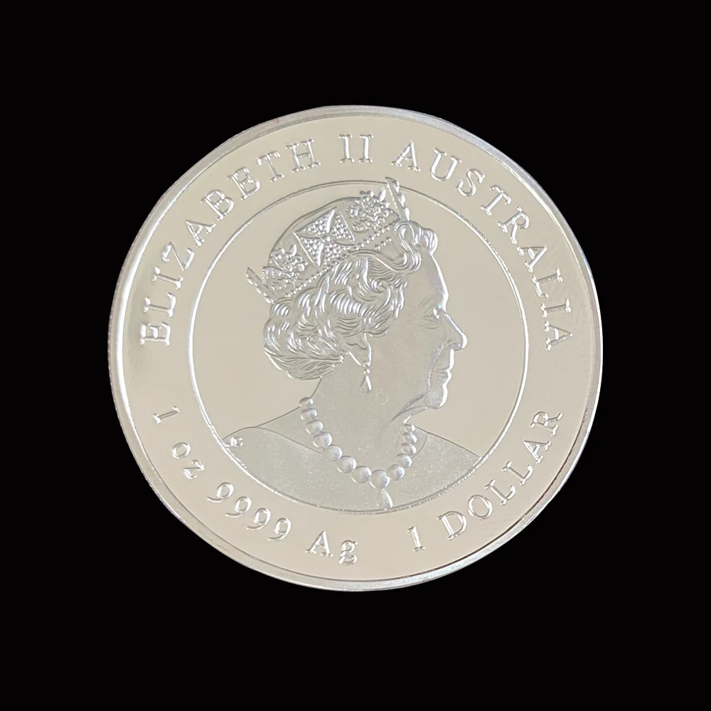 Красивая Китайская древняя Myhical Creatureb 1 унция Серебряная монета Элизабет II для