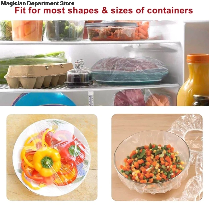 

100 pcs Food fresh-keeping lid Juice leftovers Instant noodles disposible plastic wrap Kitchen Tools Microwave dust-proof Cover