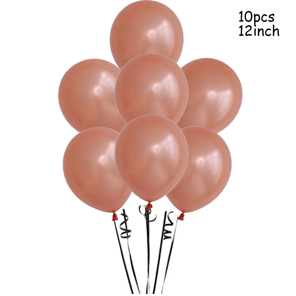 10 pcs 12inch 10 шт./лот, 18 дюймов, розовое золото, сердце, фольга, шары, свадьба, день рождения, вечеринка, декор для детского душа, принадлежности, подарки на день Святого Валентина - Цвет: 10 pcs 12inch