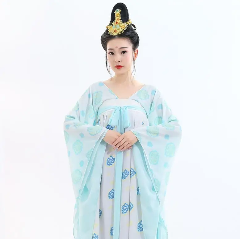 Пикантное Повседневное платье династии Тан свежее Старинное Hanfu длинное