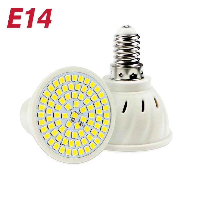 E14 220V KARWEN лампада светодиодный светильник GU10 MR16 E27 E14 Bombillas светодиодный лампы 220V 240V Точечный светильник 48 60 80 светодиодный 2835 SMD Lampara светильник - Испускаемый цвет: E14 220V