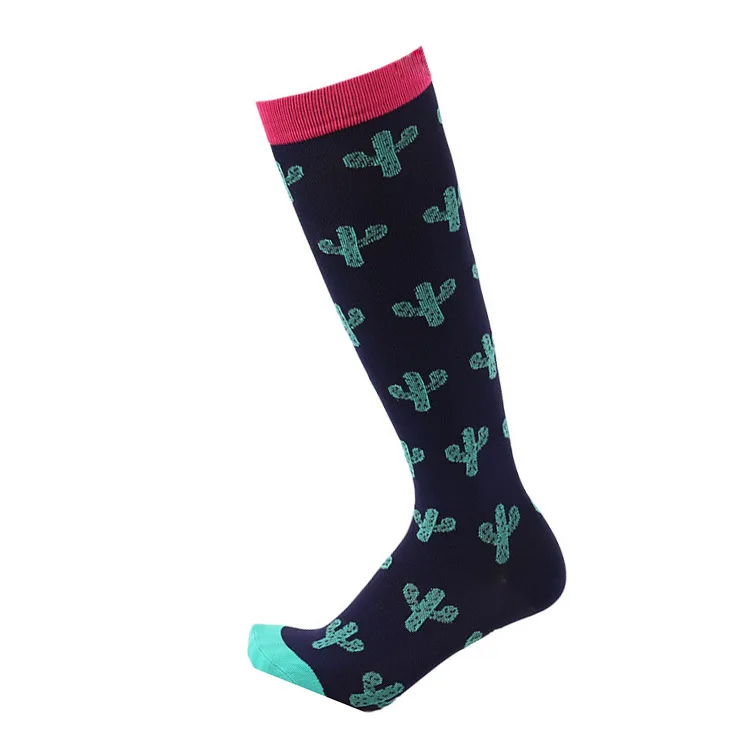 Funny Socks Women Men Sports Compression Stocking Christmas Leg Pressure Running Soccer Cycling Basketball Compress Socks - Color: as show