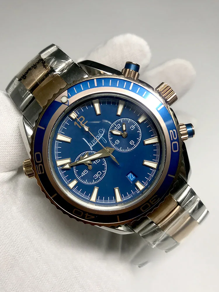 only watch Роскошные часы с синим циферблатом, с автоматическим заводом, гладкие, секундная стрелка, морские часы master, нержавеющая сталь, качество AAA - Цвет: only watch