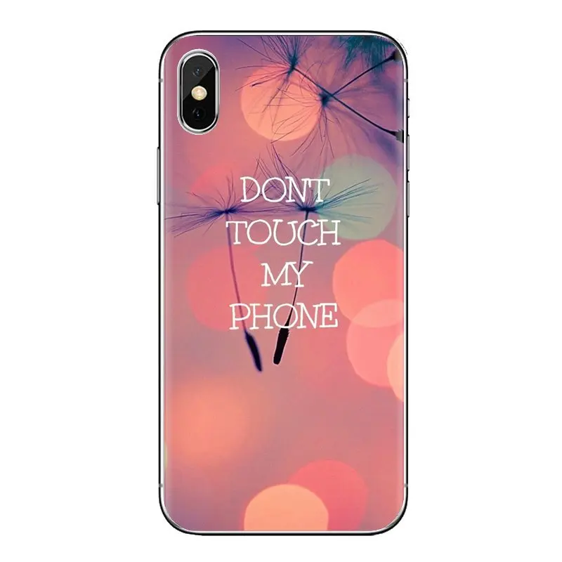 TPU Skin Cover For Samsung Galaxy S2 S3 S4 S5 MINI S6 S7 edge S8 S9 Plus Note 2 3 4 5 8 Coque Fundas don't touch my phone Poster |