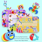 Vokmascot, деревянная 3D доска-пазл, детские игрушки, познавательные цвета, обучающая игрушка, интерактивная игра, детская развивающая игрушка