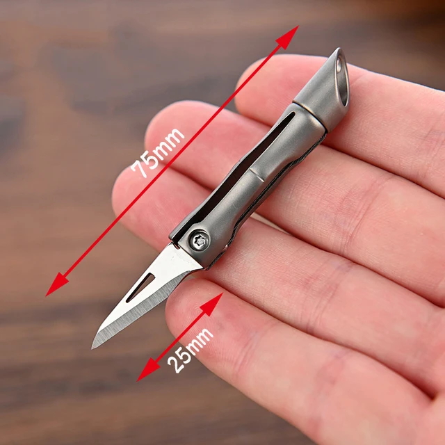 7 видов стилей карманный мини-нож из чистого титанового сплава латунный складной