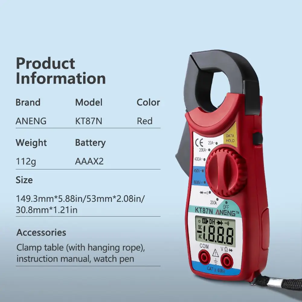 Цифровой мультиметр амперы Токоизмерительные клещи тестер напряжения