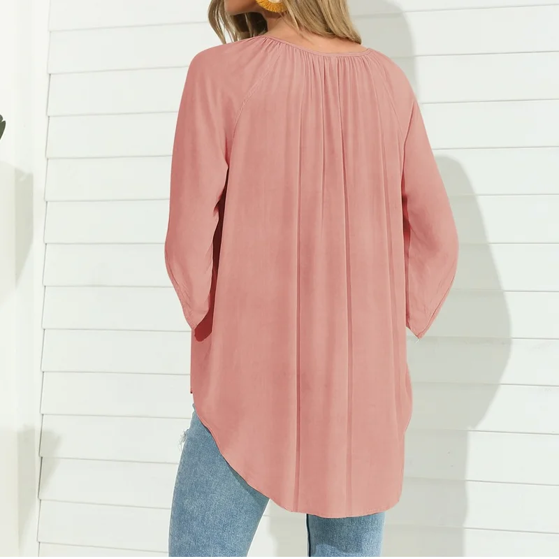 

2020 Summer Women Blouses Large Size Floral Women Blouses Tops V-Neck Bat Sleeve High Quality Women Shirt Lady loose Tops