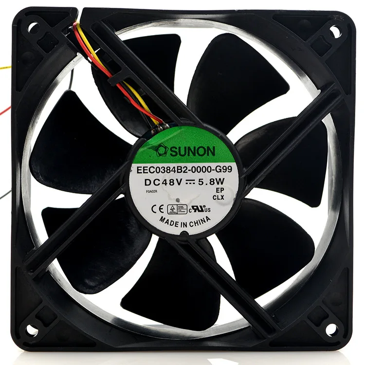 Оригинальный Для Охлаждения SUNON EEC0384B2 0000 G99 12 см 12038 48V 5 8 W 3 провод