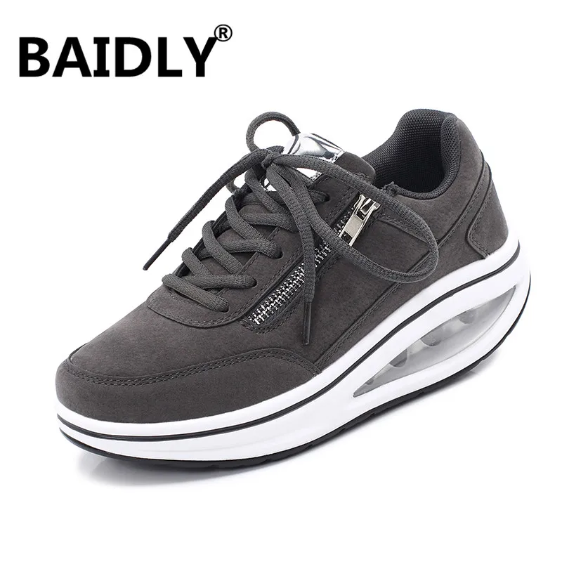 Женские кроссовки на шнуровке Повседневная дышащая обувь платформе плоской