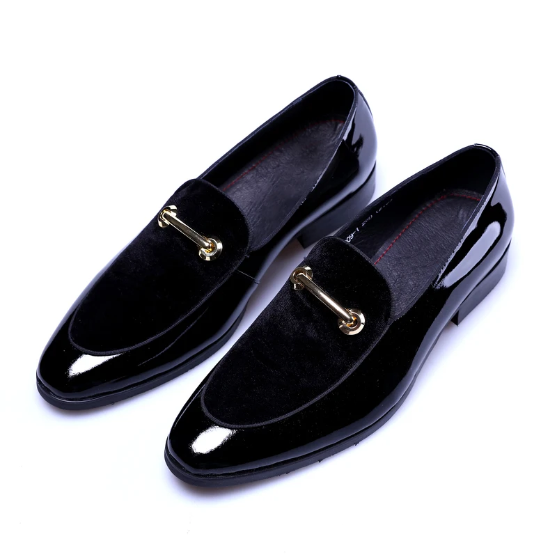 

New Men Dress Shoes Shadow Patent Leather Luxury Fashion Groom Wedding Shoes Men Luxury italian style Oxford Shoes Big Size 48
