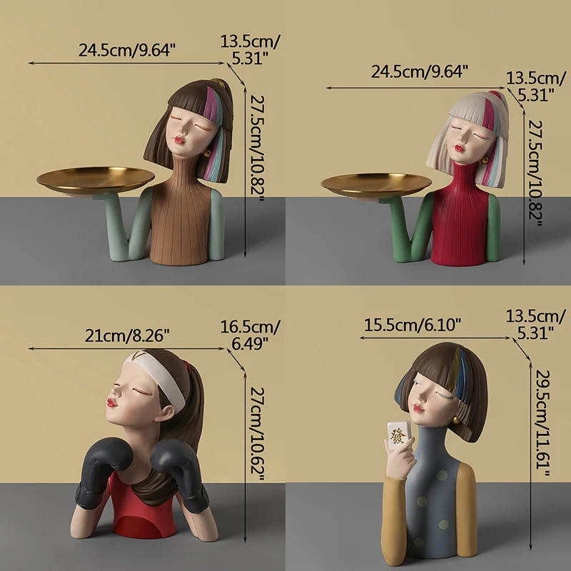 

Nordic Fashion Creative Beauty Makeup Girl Decoration Porch Key Reception Living Room Wine Cabinet Decoration Girl Birthday Gift