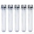 Прозрачная цилиндрическая пробирка из ПЭТ, 25 шт., 30 мл, резиновая капсула для конфет, соли для ванны, пластиковая бутылка 25*110 мм