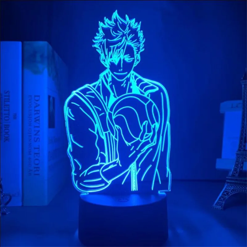 

Anime Haikyuu light decor TETSURo KUROO Led 3D Night Lights Lamp Haikyuu Led Light Table Lamp For kid child Gift neon sign