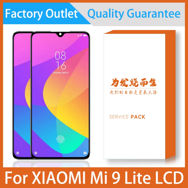 

6,39 "оригинальный для Xiaomi Mi 9 Lite Mi9 Lite ЖК-дисплей с сенсорным экраном дигитайзер в сборе XiaomiMi CC9 Замена ЖК-экрана