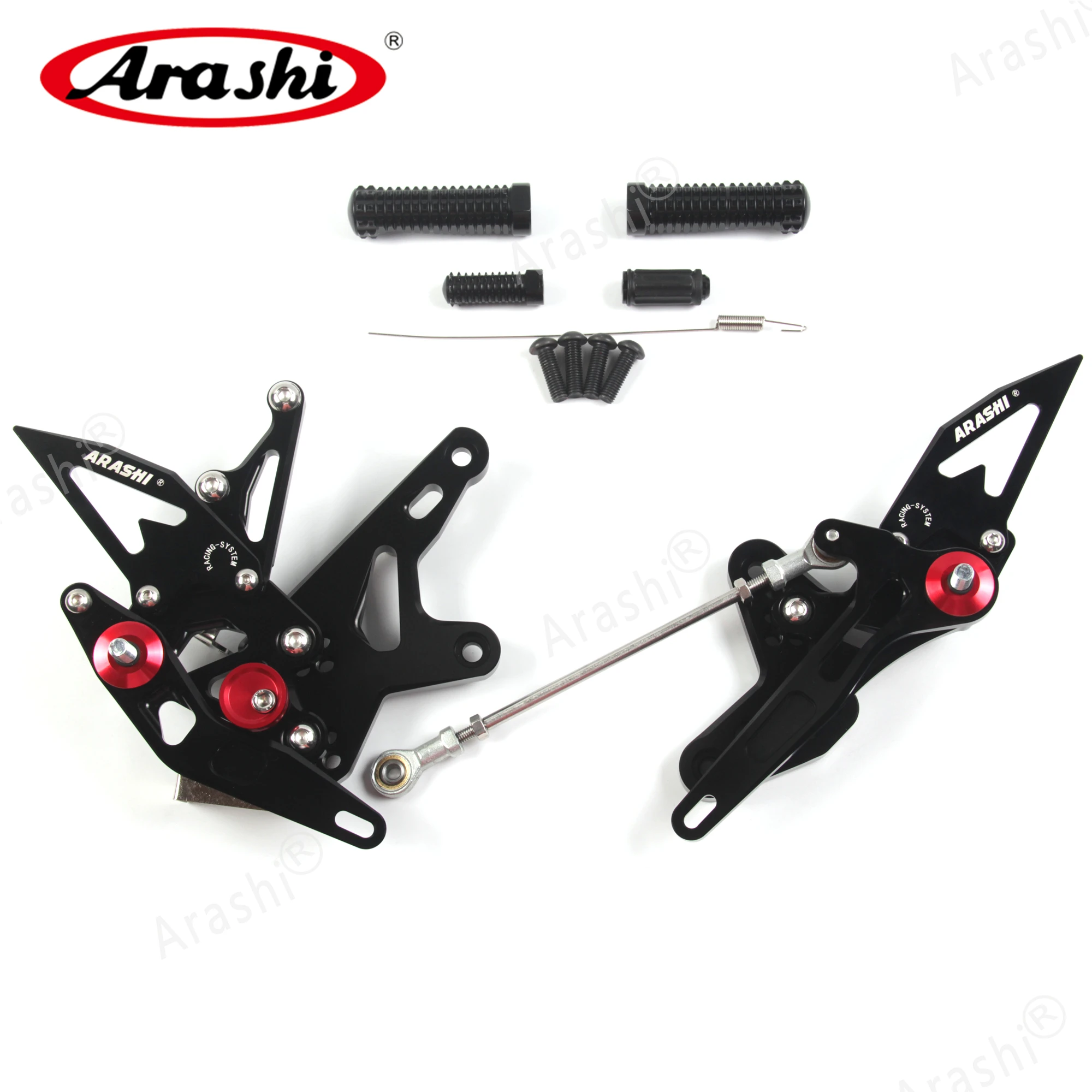 Arashi CNC Adjustable Footrest For KAWASAKI Ninja 400 2018-2019 Rider Rearset Foot Pegs NINJA400 2018 2019 | Автомобили и