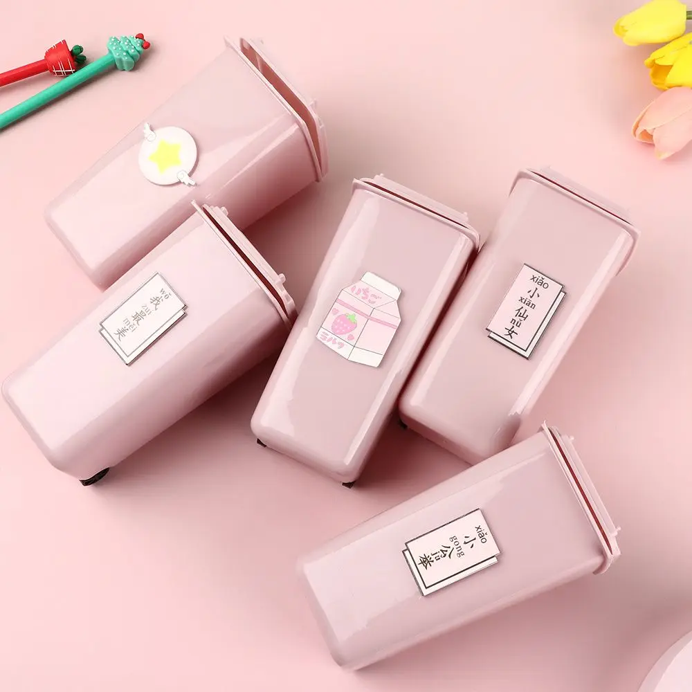 

Держатель для ручек, школьные принадлежности, Квадратный Контейнер для косметики, коробка для хранения карандашей, Органайзер