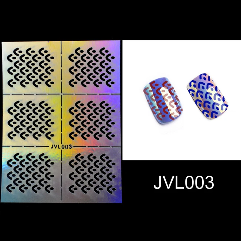 DIY дизайн ногтей полый 3D лазерная наклейка трафарет Гель-лак для виниловый