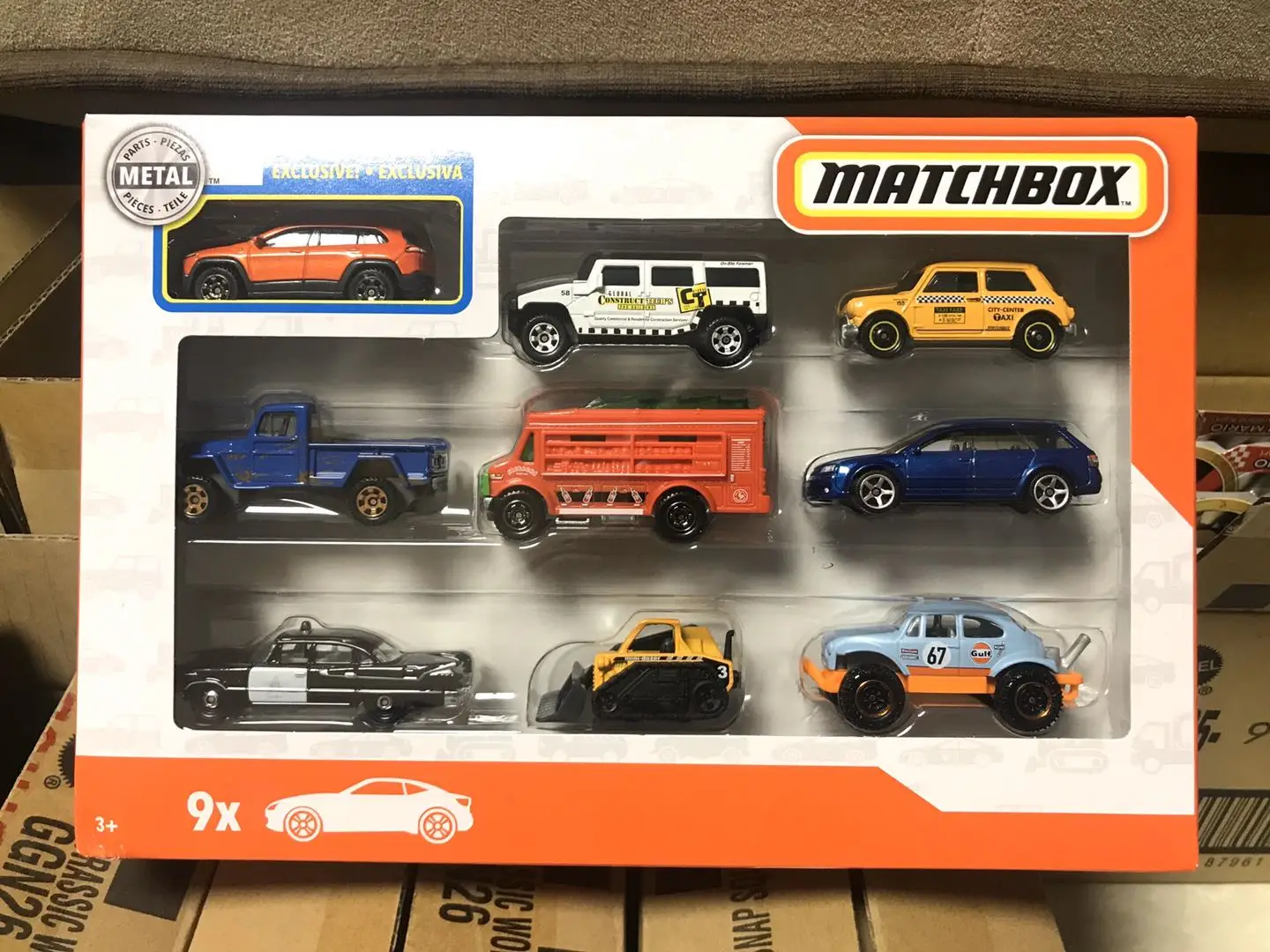 

MATCHBOX matchbox city hero car nine pack X7111 set car model off-road vehicle boy gift