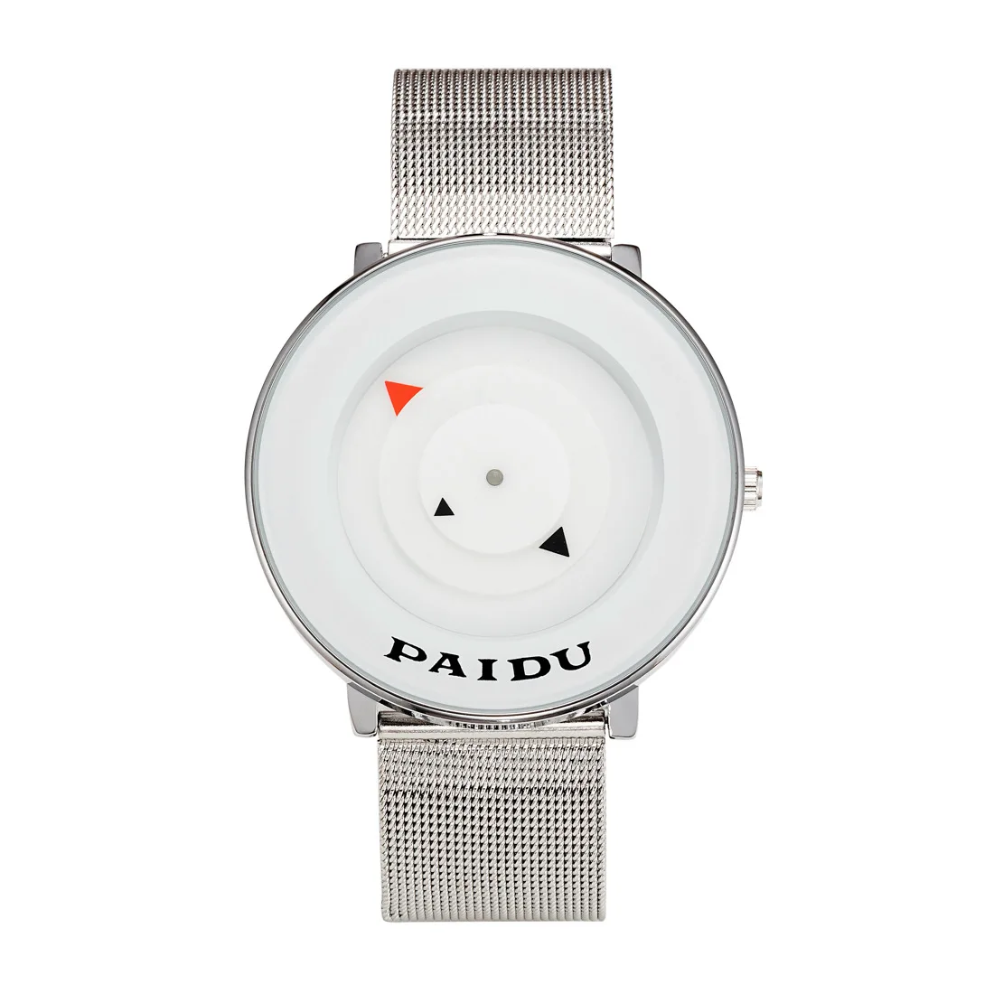 

The New Paidu Mesh Belt Simple Men's Watch Creative Personality No Pointer Men And Women Quartz