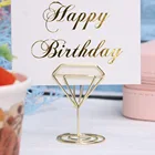 Металлический Мини-держатель для стол в форме сердца с цифрами, подставка, свадебные принадлежности, настольное украшение, зажимы для фотографий из розового золота, товары для вечеринок