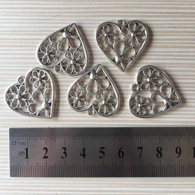 18 шт 29x28 мм Цветок Любовь сердце очарование для Изготовления Ювелирных Изделий