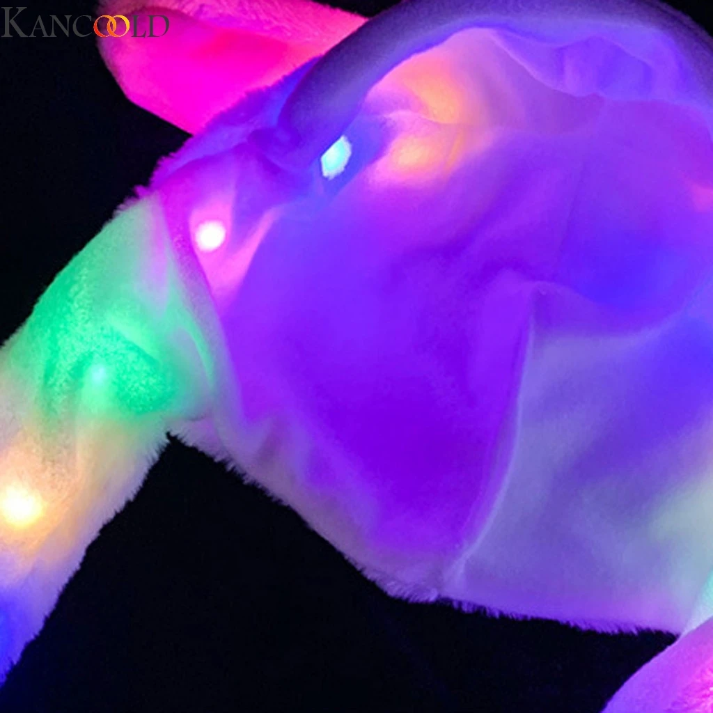 Симпатичная светящаяся плюшевая шапка KANCOOLD с кроликом забавная игрушка для игры