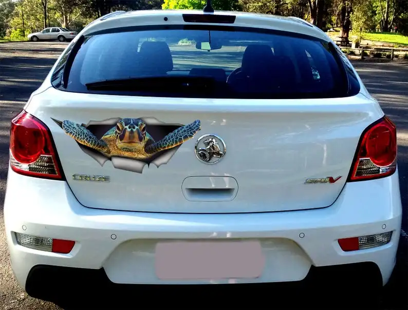 

2021 Turtle car decal, Vinyl decal, car decoration, sea decal, Turtles sticker, 3D decal