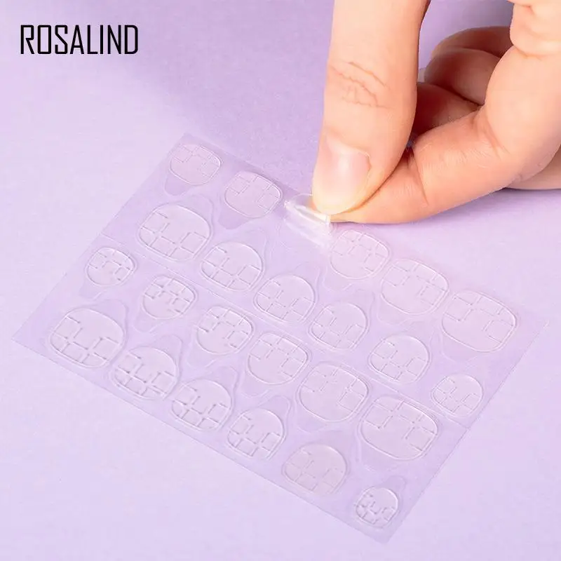 ROSALIND 120 шт накладные наклейки для ногтей s Матовый дизайн липкий прозрачный клей