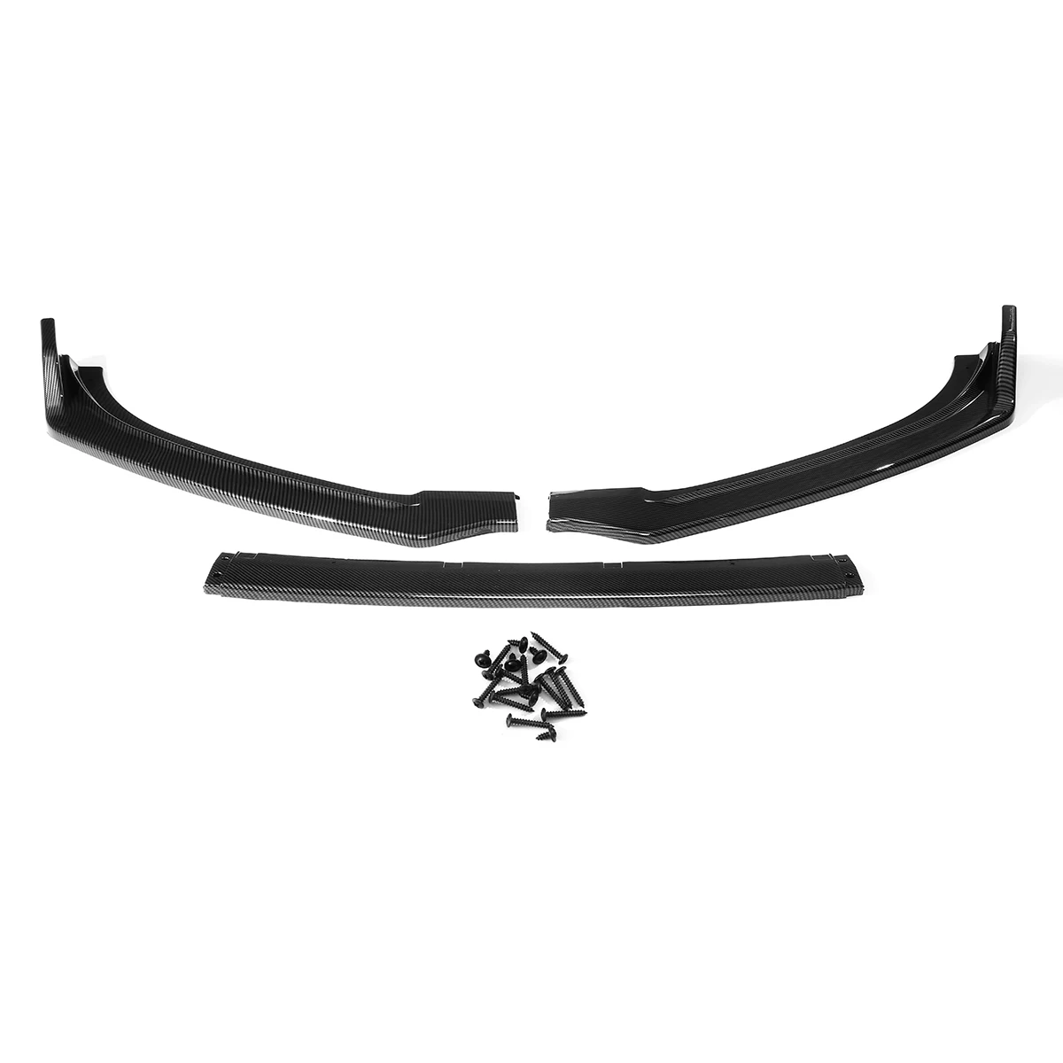 Посмотрите углеродного волокна/черный глянец 3 шт. автомобиль передний бампер