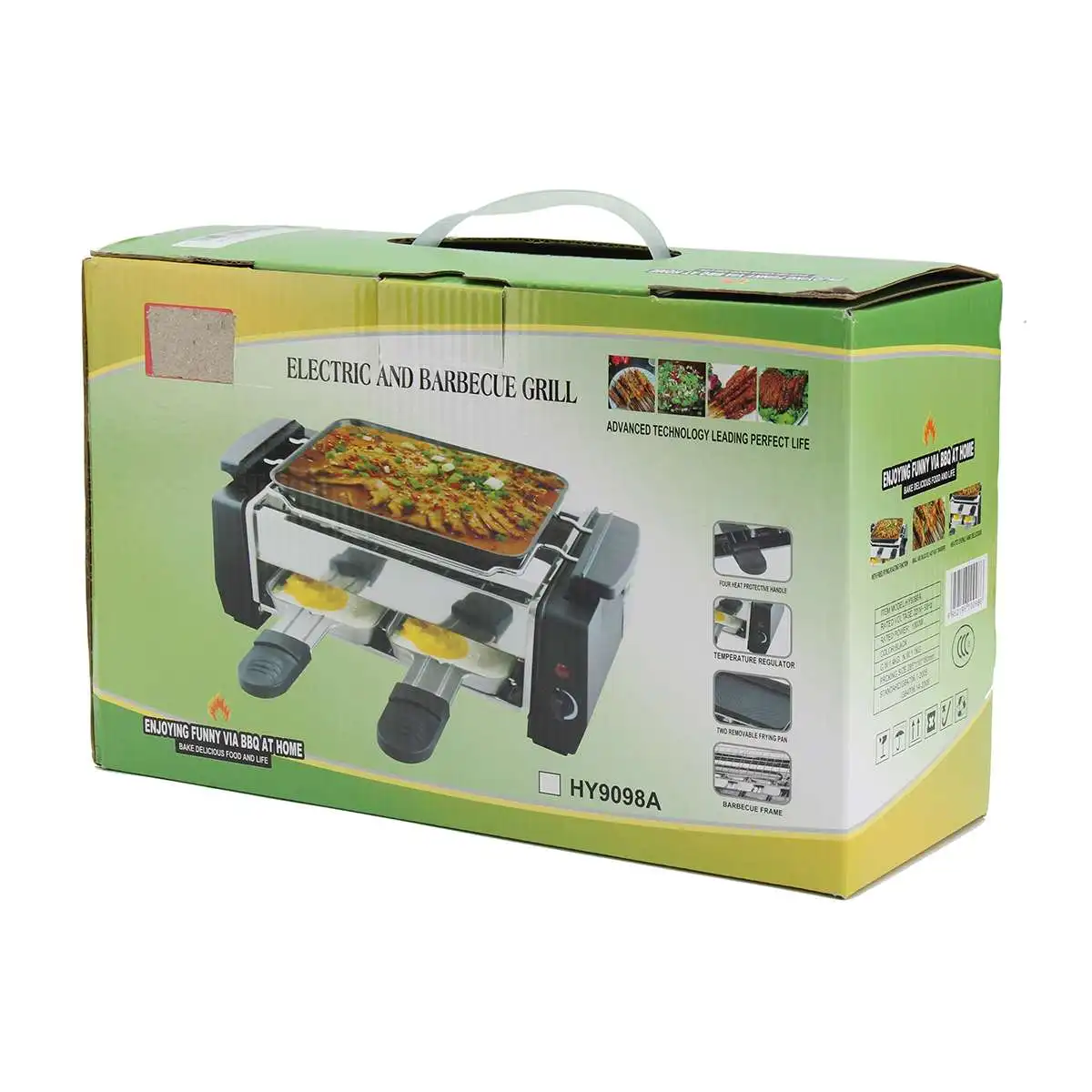 

1000W 5 Gears Electric Oven Multi-function BBQ Electric Grills 220V Smokeless Non Stick Household Machine Barbecue Grill for EU